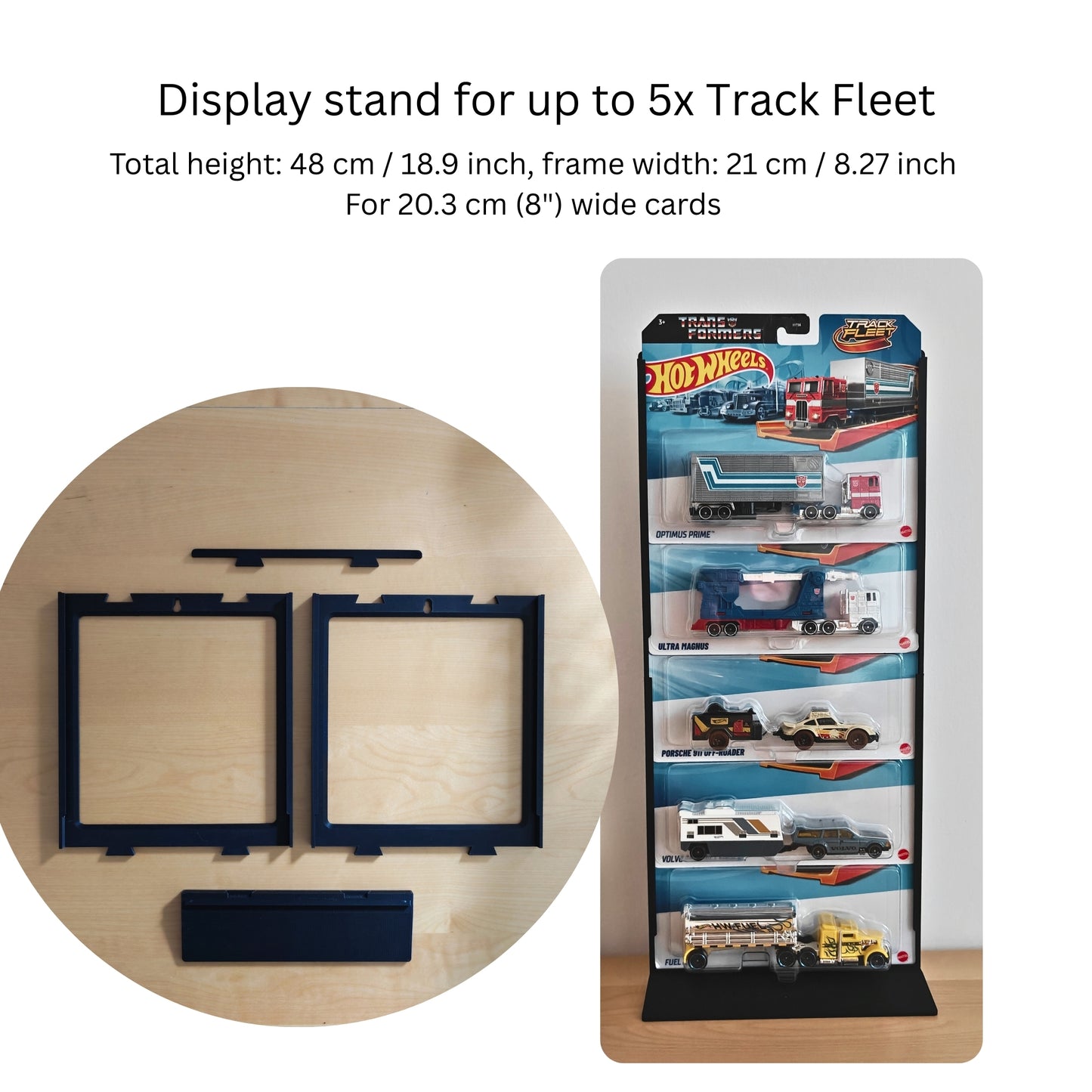 Hot Wheels Team Transport or Track Fleet Wall Mount or Stand
