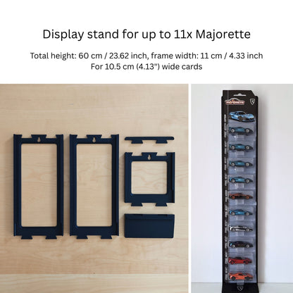 Majorette Wall Mount or Stand, Fits up to 11 Majorette Cars