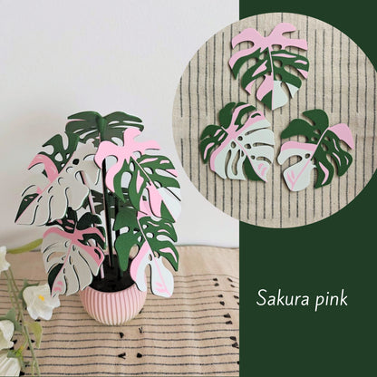 Monstera Coaster Set with Leaf Holes