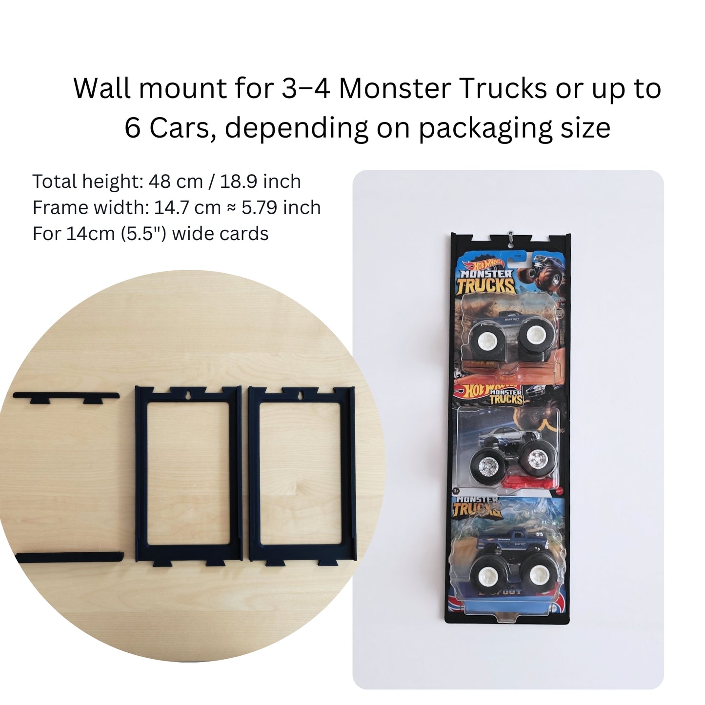 Hot Wheels Wall Mount or Stand For Monster Trucks or The Cars