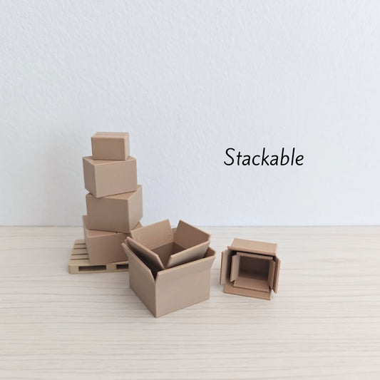 Miniature Boxes, 1/64, 1/24 and 1/18 Scale