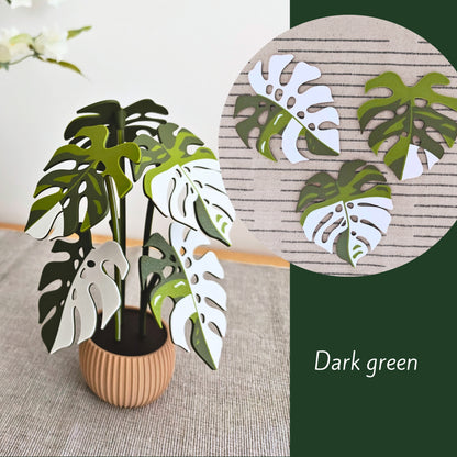 Monstera Coaster Set with Leaf Holes