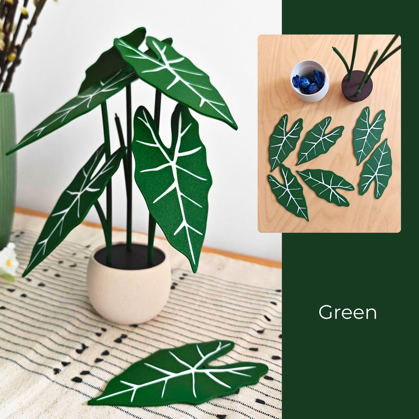 Alocasia Frydek Coaster Set