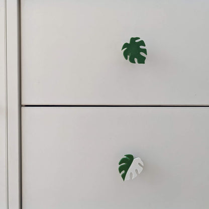 Custom 3D-Printed Leaf Handles for Kallax, Monstera Leaf Knob, Leaf Handle, Cabinet Pull, Door knob, 3d print