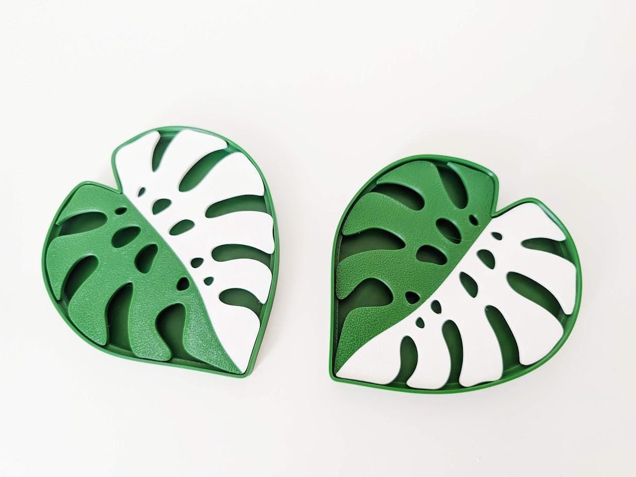 Monstera Variegata Soad Dish Tray Drain Rack Kitchen Bathroom Accessory