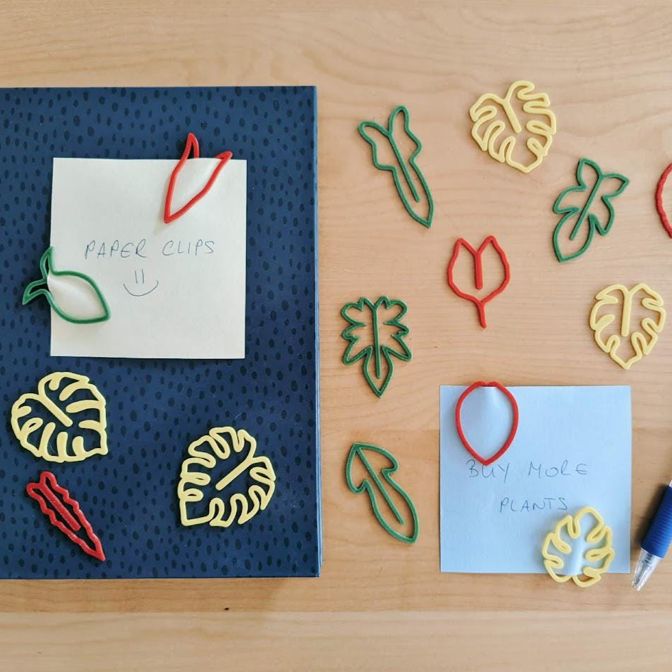 Leaf-shaped Paper Clips, Cute Office or School Supplies