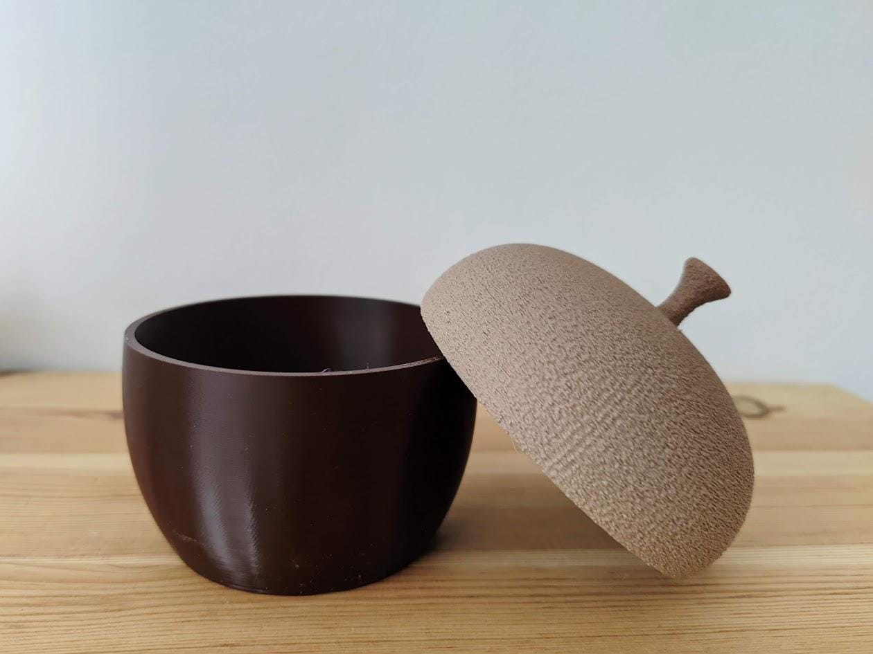 3d printed Acorn Bowl for Tea Lights or Trinkets, Snacks Holder