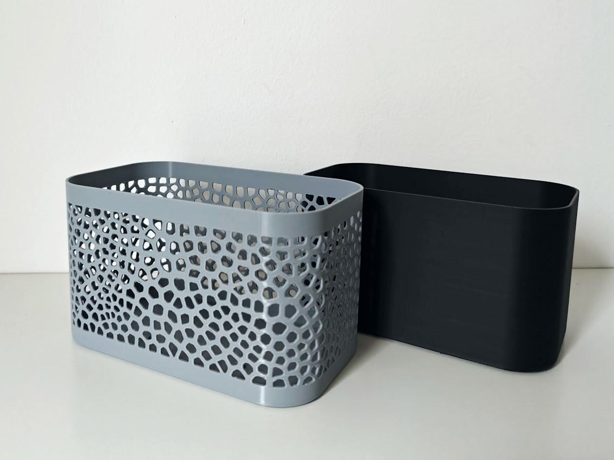 Voronoi Plant Pot for Narrow Shelves or Crawling Plants Minimalistic Modern Design, Two sizes, 3d print