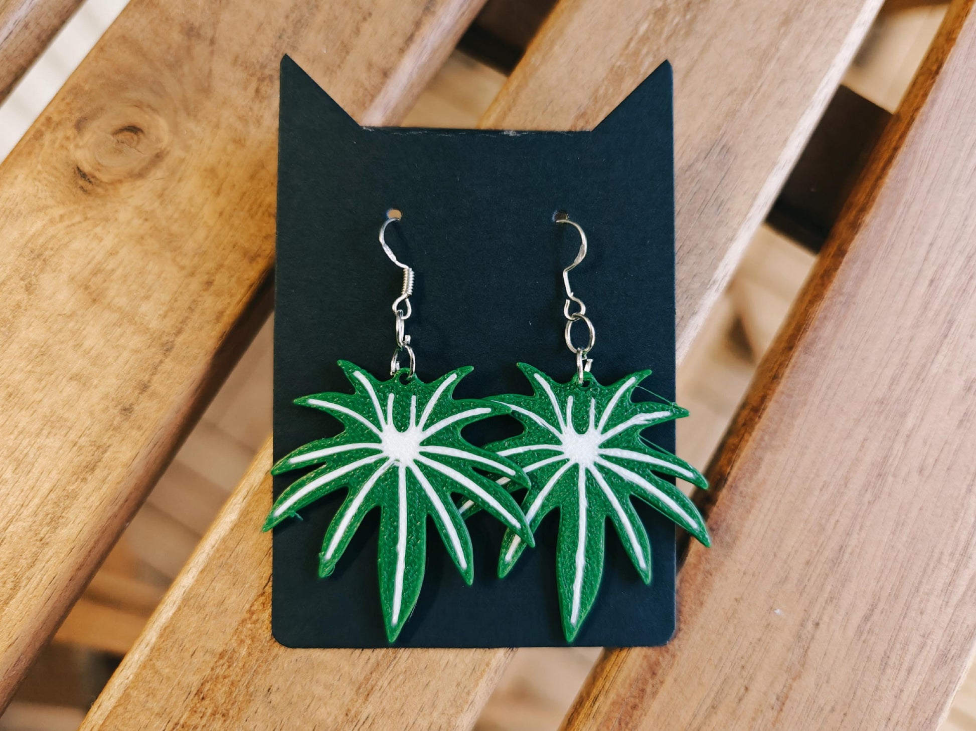Anthurium Earrings 3d printed Jewelry Gift for Plant Lovers, Leaf Earrings, Plant Gift, Leaf Design, 3d printed Earrings
