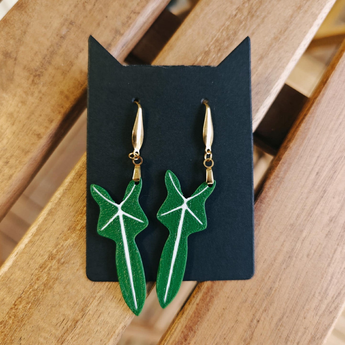 Earrings Philodendron Leaves 3d printed Jewelry Gift for Plant Lovers, Leaf Earrings, Plant Gift, Leaf Design, 3d printed Earrings