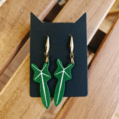 Earrings Philodendron Leaves 3d printed Jewelry Gift for Plant Lovers, Leaf Earrings, Plant Gift, Leaf Design, 3d printed Earrings