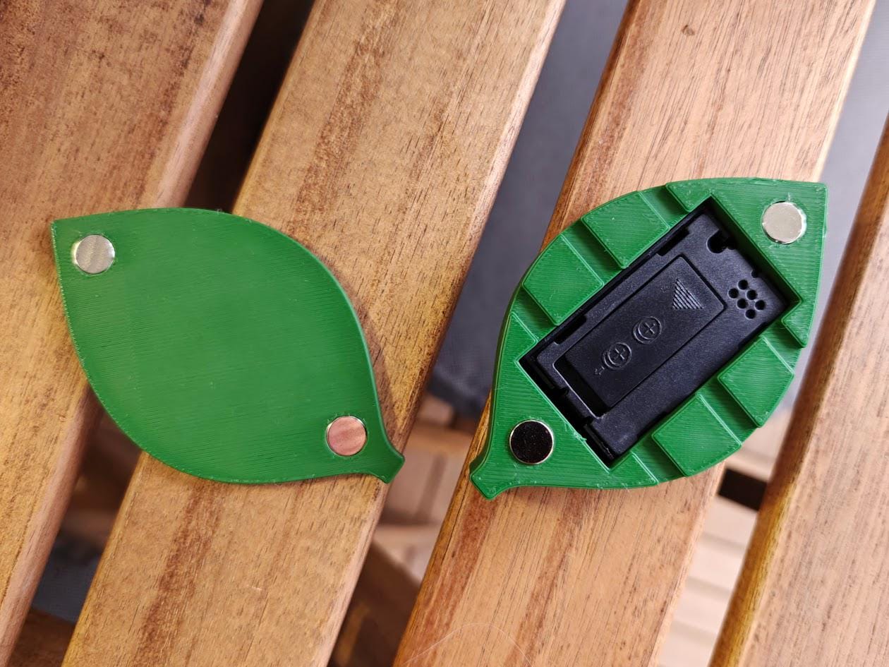 Thermometer Hygrometer Holder – Magnetic Mount, Small Greenhouse Accessories, Water droplet or Leaf-shaped, Mini Greenhouse Kit, 3D printed