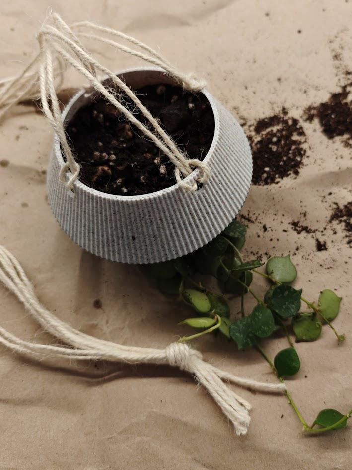 Inverted Plant Pot Hanging Ropes – Upside Down Planter for Unique Indoor Garden, Plant Pot Decor