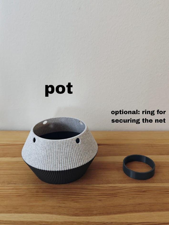 Inverted Plant Pot Hanging Ropes – Upside Down Planter for Unique Indoor Garden, Plant Pot Decor