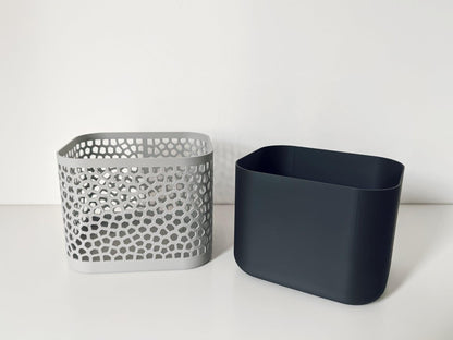 Voronoi Plant Pot for Narrow Shelves or Crawling Plants Minimalistic Modern Design, Two sizes, 3d print