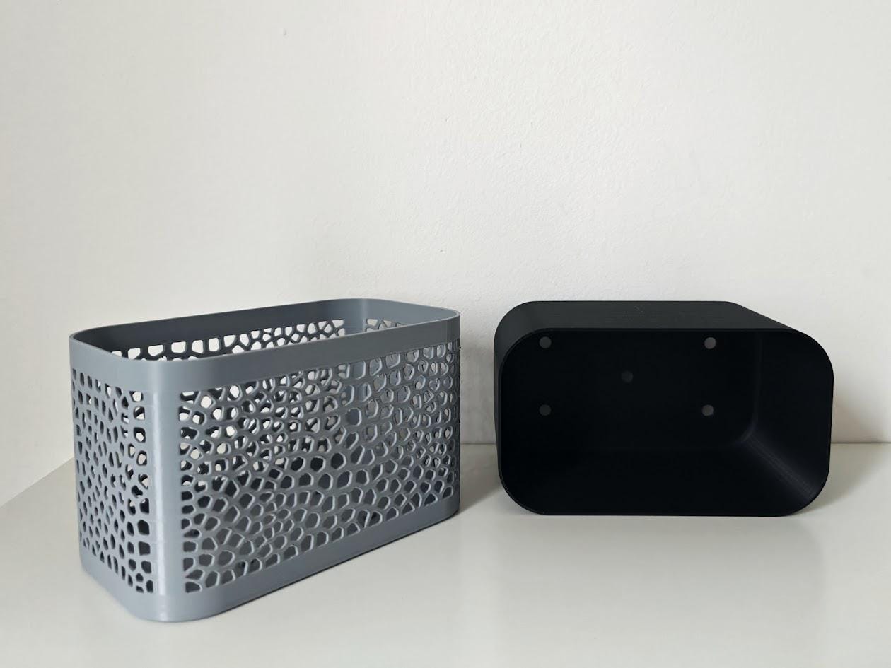 Voronoi Plant Pot for Narrow Shelves or Crawling Plants Minimalistic Modern Design, Two sizes, 3d print
