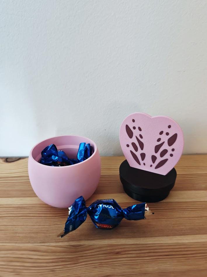 Hoya Kerrii Hidden Box or Piggy Bank, Bunny Ear Cactus, Savings jar, Money Box, Treasure Bank, Cacti Planter, Succulent Pot, 3d print
