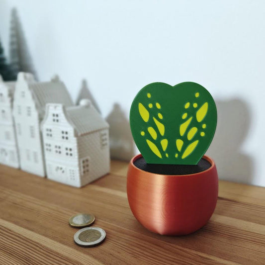 Hoya Kerrii Hidden Box or Piggy Bank, Bunny Ear Cactus, Savings jar, Money Box, Treasure Bank, Cacti Planter, Succulent Pot, 3d print