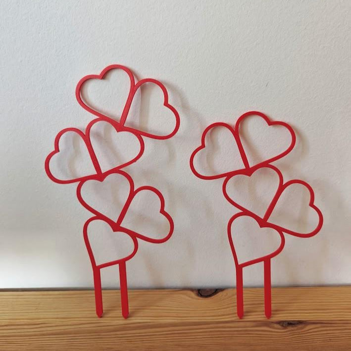 Heart Trellis, Valentine&#39;s Day Gift for Plant Lovers Gift for Valentines Day, Plant Support for Climbing Plants, Plant Stake, 3d print