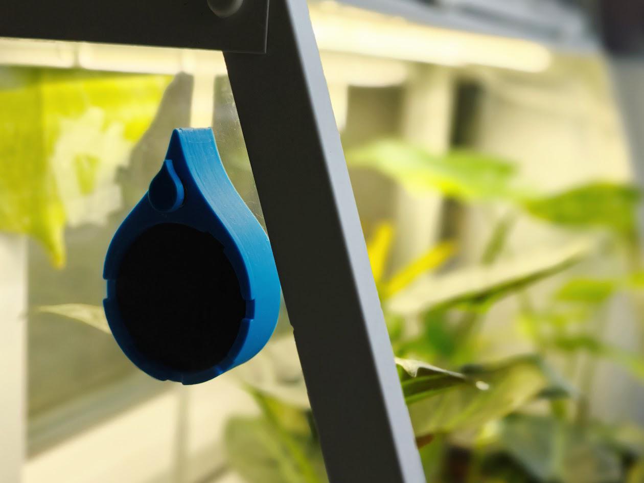 Thermometer Hygrometer Holder – Magnetic Mount, Small Greenhouse Accessories, Water droplet or Leaf-shaped, Mini Greenhouse Kit, 3D printed
