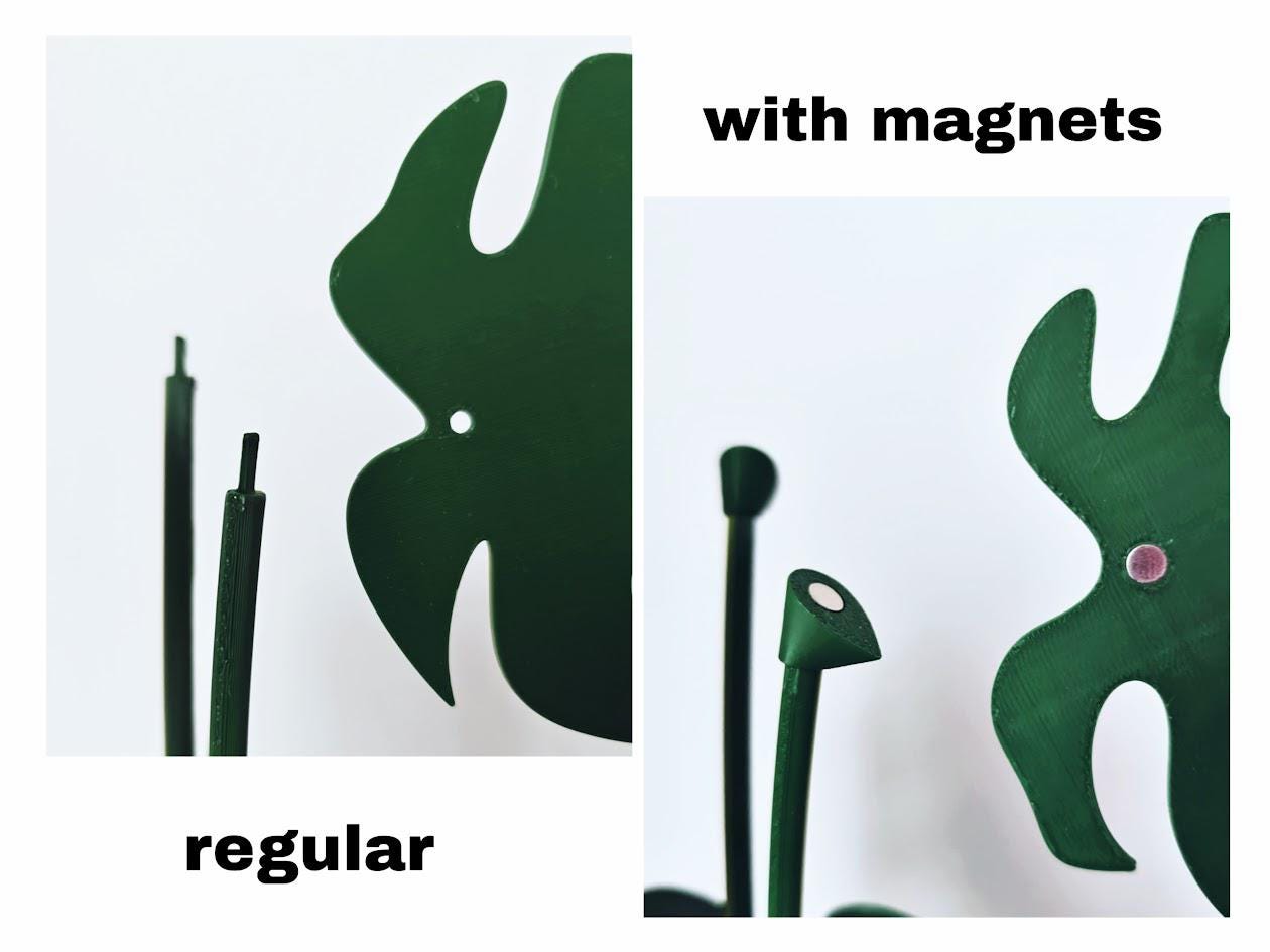 Monstera Leaf Coasters with magnets and regular without magnets