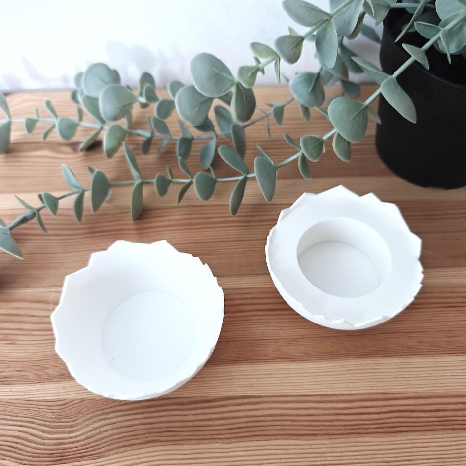 Eggshell Tealight Holder and Small Decorative Bowl, Easter Decoration, Spring Decor, Housewarming Gift, 3d print