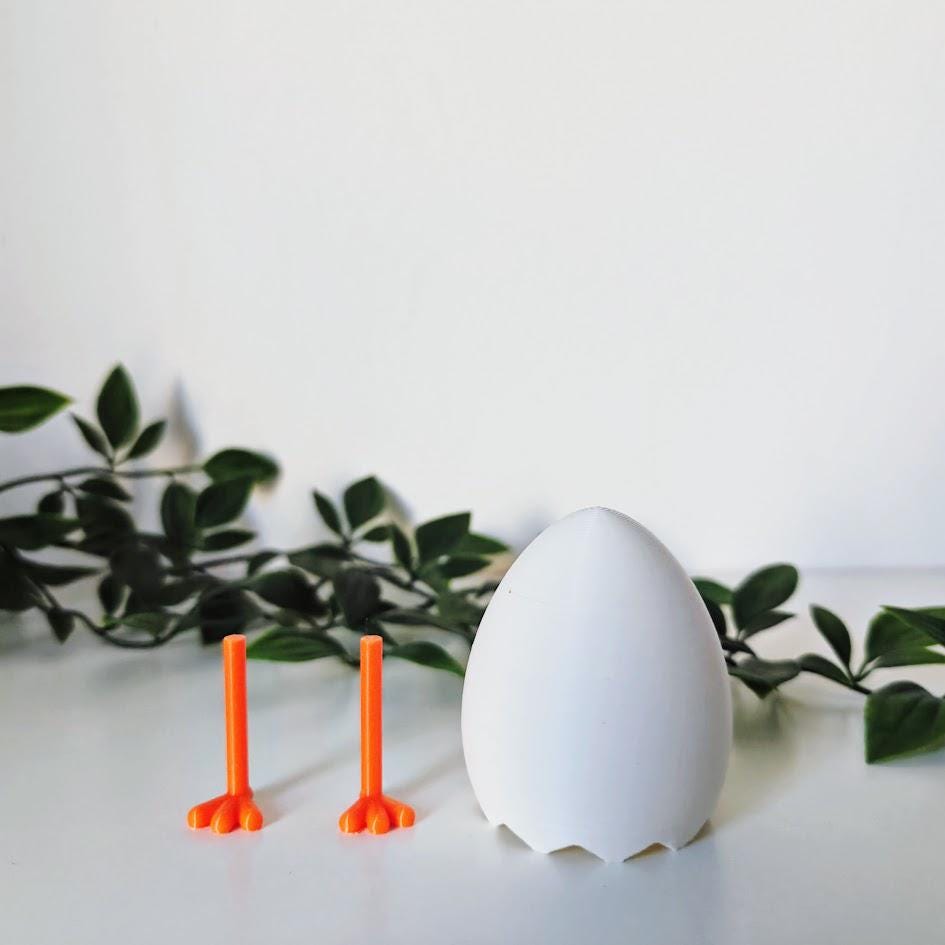 Standing Egg with Legs, Easter Decoration, Cracked Egg Spring Decor, Easter Table Deco, Housewarming Gift, 3d print