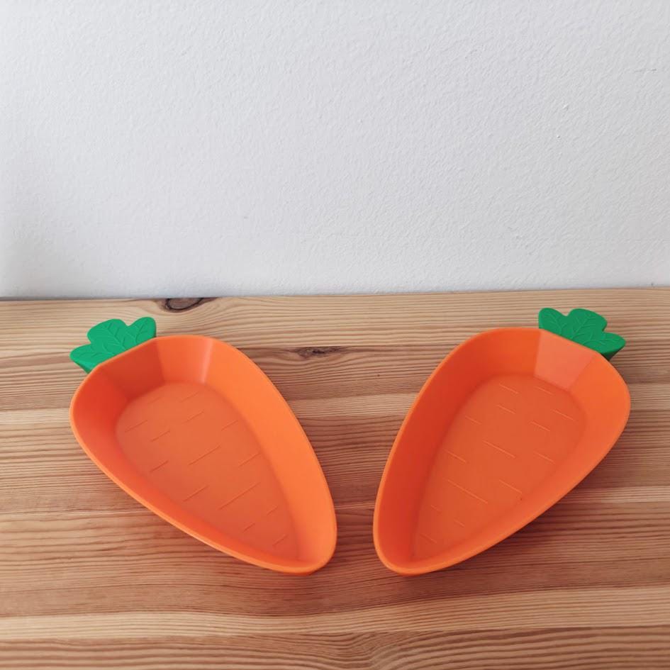 Carrot Bowl, 3D Printed Easter Candy Dish, Spring Table Decor, Orange and Green Tray, Cookie Holder