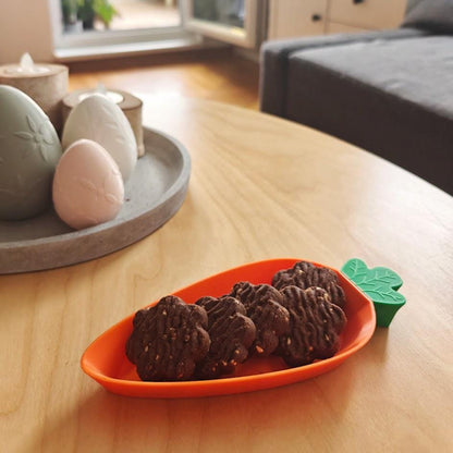 Carrot Bowl, 3D Printed Easter Candy Dish, Spring Table Decor, Orange and Green Tray, Cookie Holder