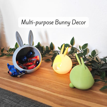 Easter Bunny Bowls – Multi-Purpose Bowls in 2 Sizes, Tealight Holder or Candy Storage Box, Easter Spring Decor, Housewarming Gift, 3d print