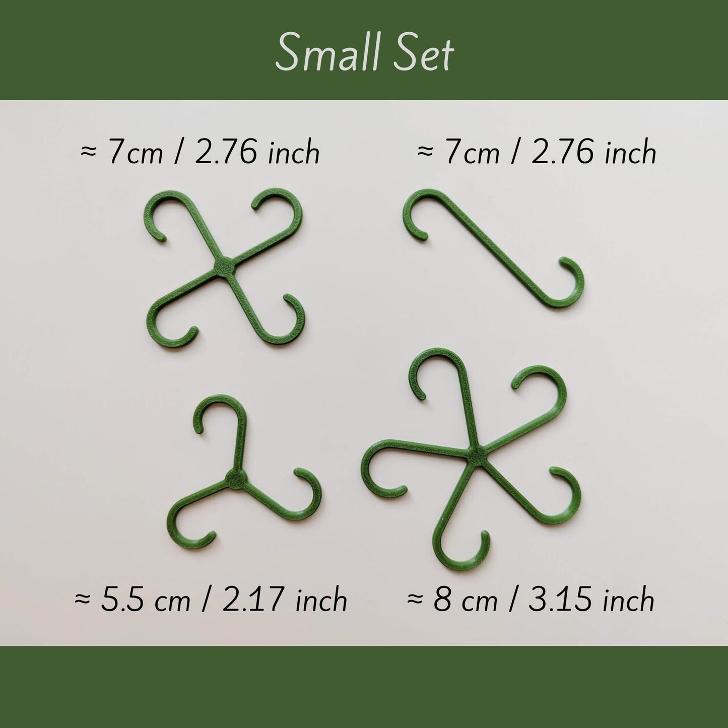 Stem hooks size guide - small