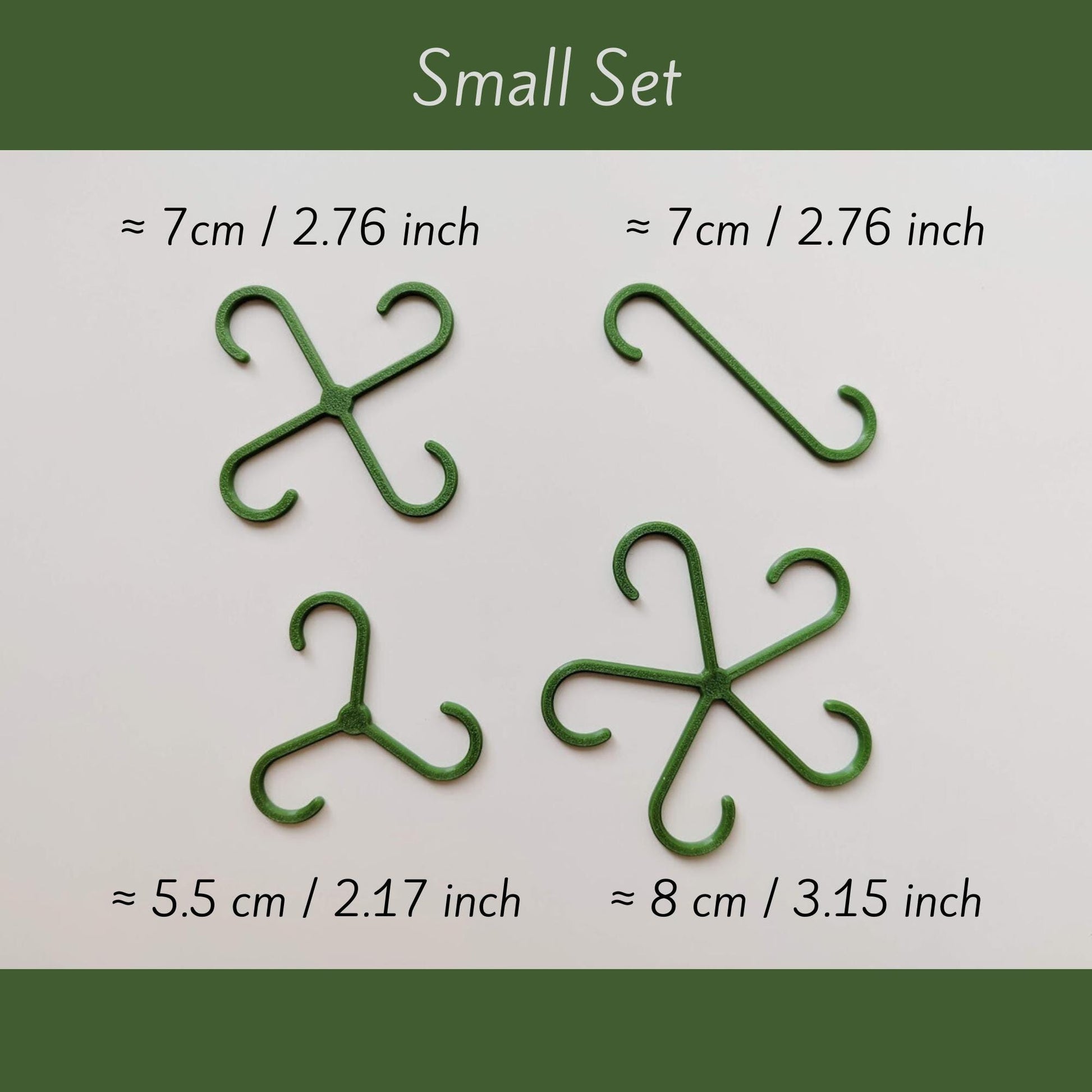 Stem hooks size guide - small