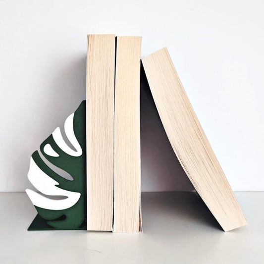 Monstera Bookends, Gift for Book Lovers, Monstera Deliciosa, Monstera Leaf, Monstera Book end, Book display shelf organizer, 3D printed Gift