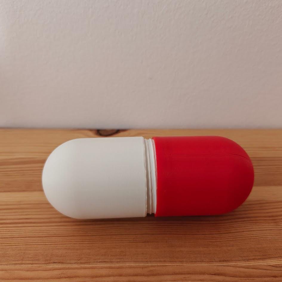 Pill Capsule Box for Secret Messages, Tiny Treasures or Sweet Surprises, Candy Storage, Romantic Love Message, Valentines Gift Box, 3d print