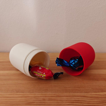 Pill Capsule Box for Secret Messages, Tiny Treasures or Sweet Surprises, Candy Storage, Romantic Love Message, Valentines Gift Box, 3d print