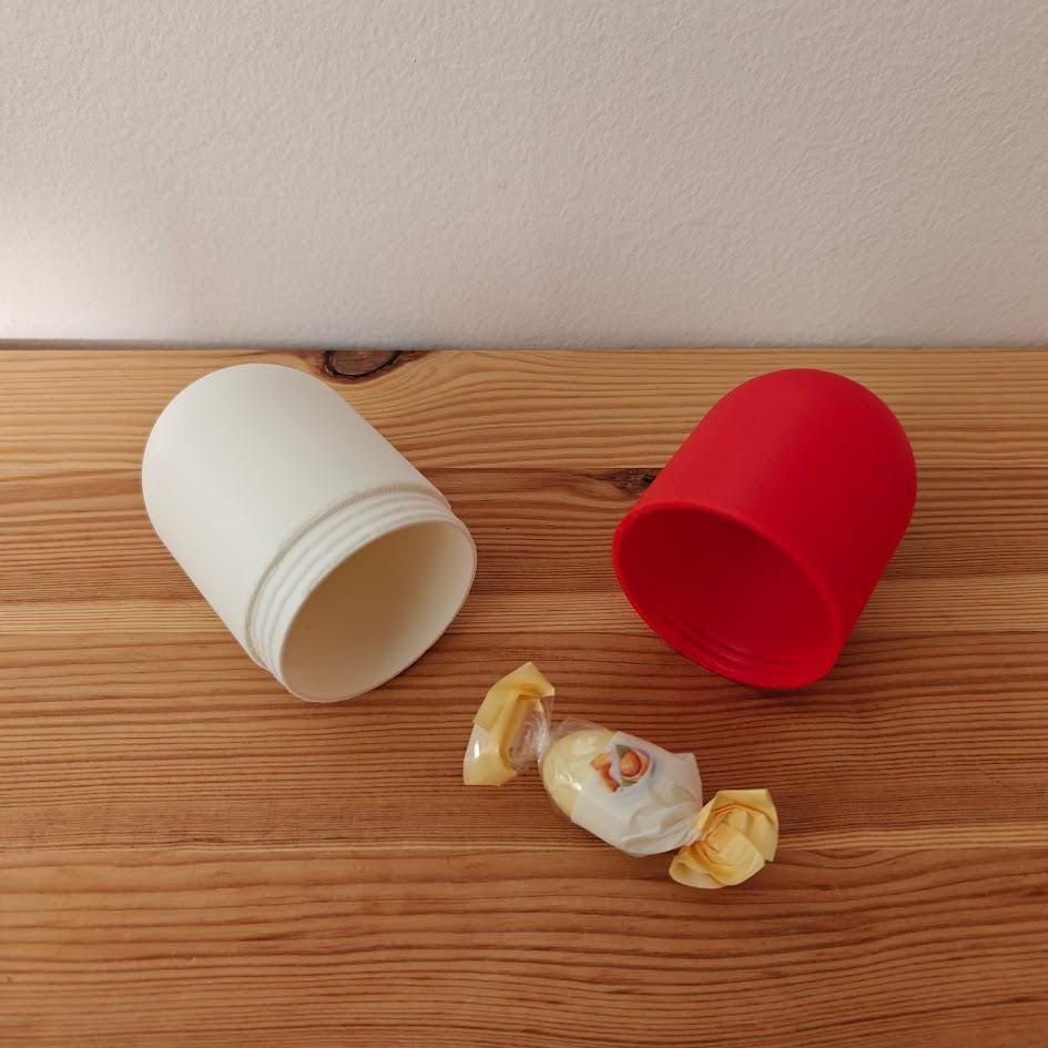 Pill Capsule Box for Secret Messages, Tiny Treasures or Sweet Surprises, Candy Storage, Romantic Love Message, Valentines Gift Box, 3d print
