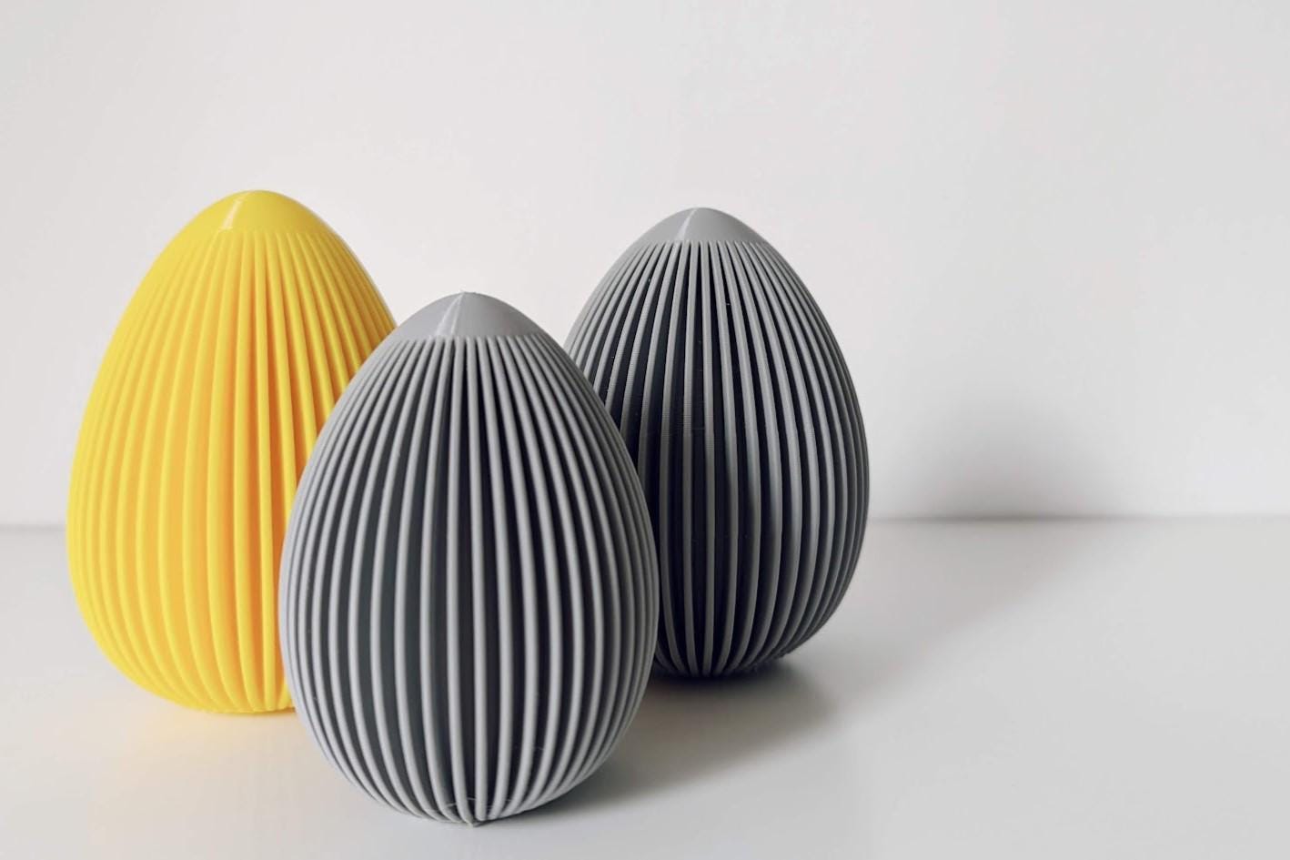 Easter Egg Decor Set – Geometric and Bunny-Inspired Designs, Easter Decoration, Spring Decor, Housewarming Gift, 3d print