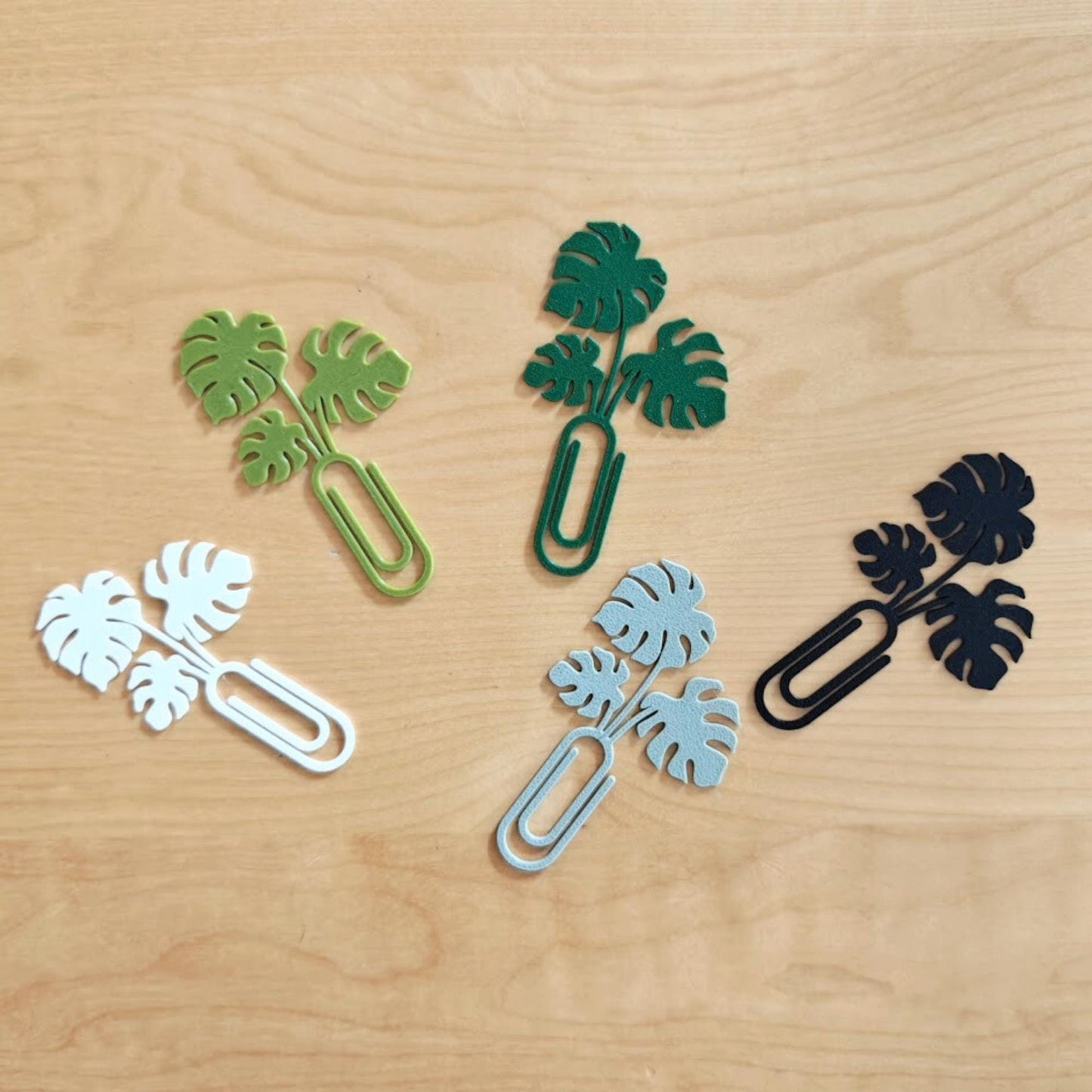 Monstera Leaf Bookmarks and Clips, Personalized Bookmark, Gift for Bookworms and Plant Lovers, 3d printed