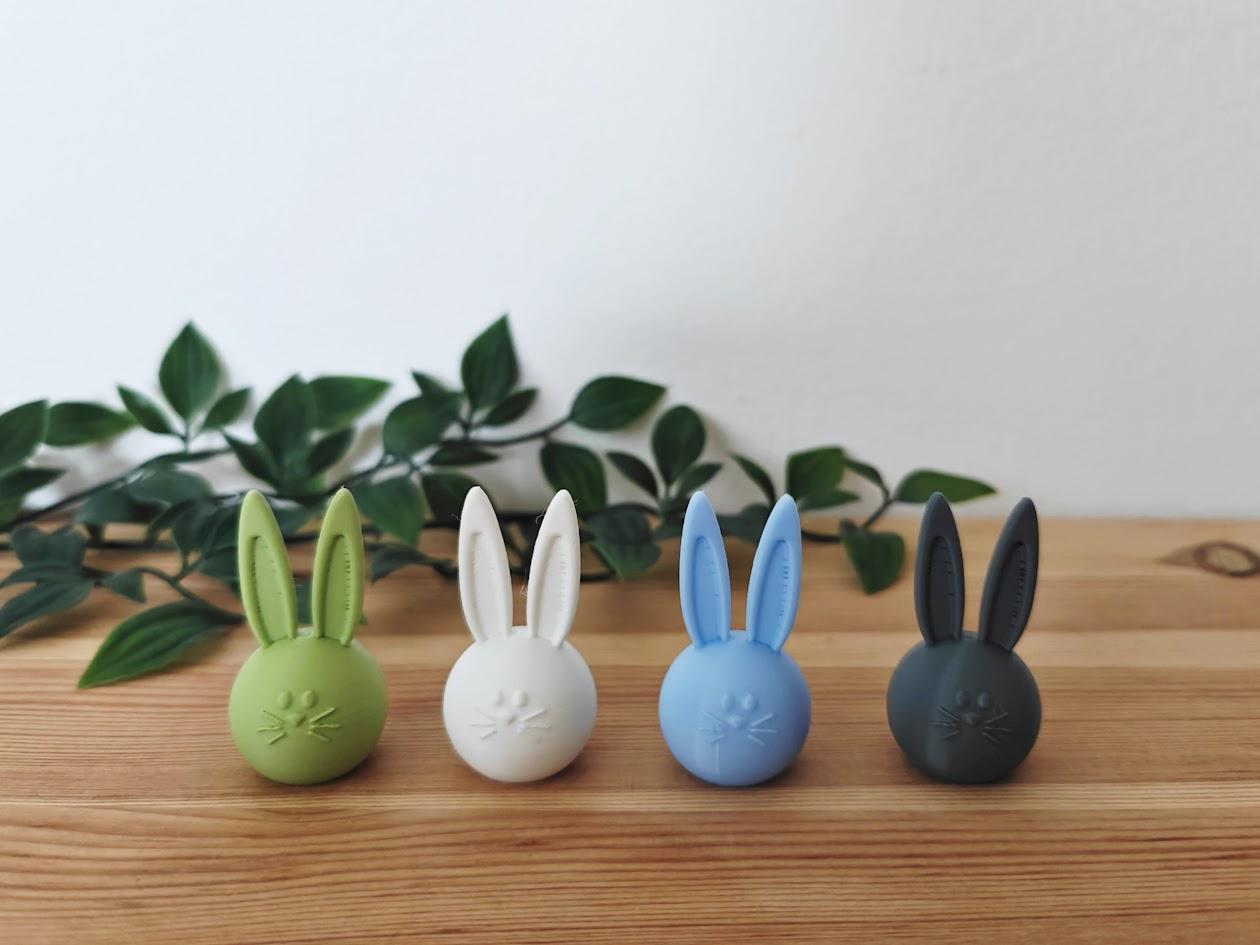 Bunny Easter figurines, pastel colors