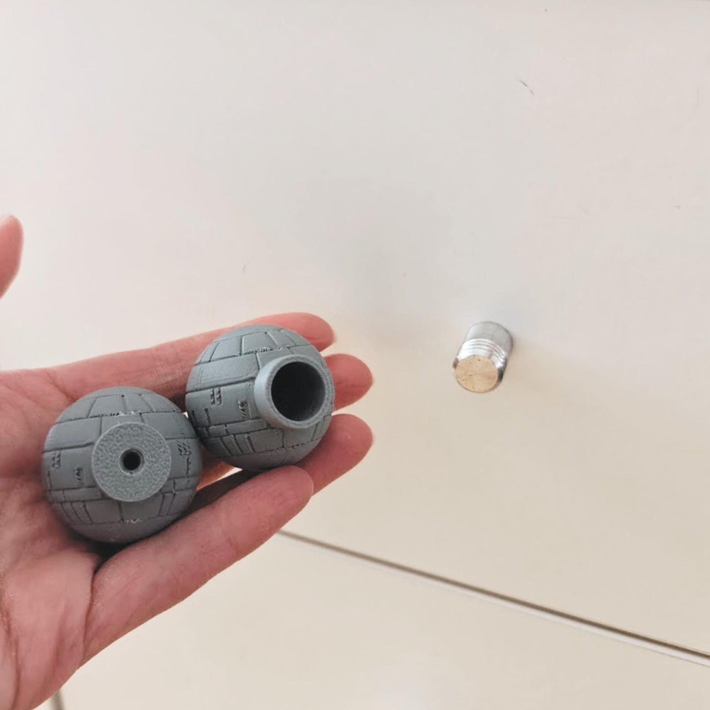 Custom Handles for Drawer or Door, Galactic Empire Handle, Sci-Fi Cabinet Pull, Space Ship Knob, Dark Side Design, 3d print