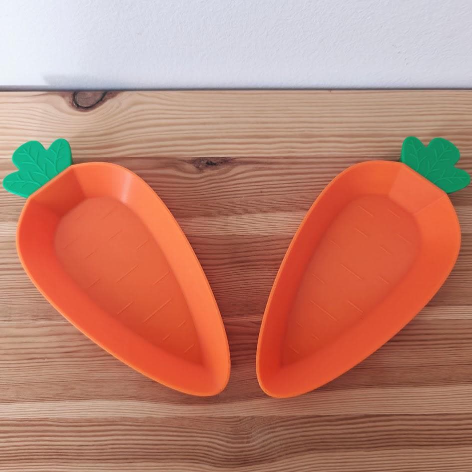 Carrot Bowl, 3D Printed Easter Candy Dish, Spring Table Decor, Easter decoration, Orange and Green Cookie Tray, Sweets Holder, Serving Dish