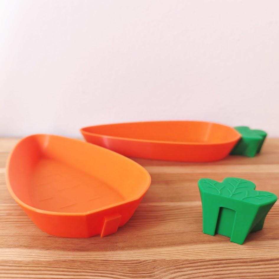 Carrot Bowl, 3D Printed Easter Candy Dish, Spring Table Decor, Easter decoration, Orange and Green Cookie Tray, Sweets Holder, Serving Dish