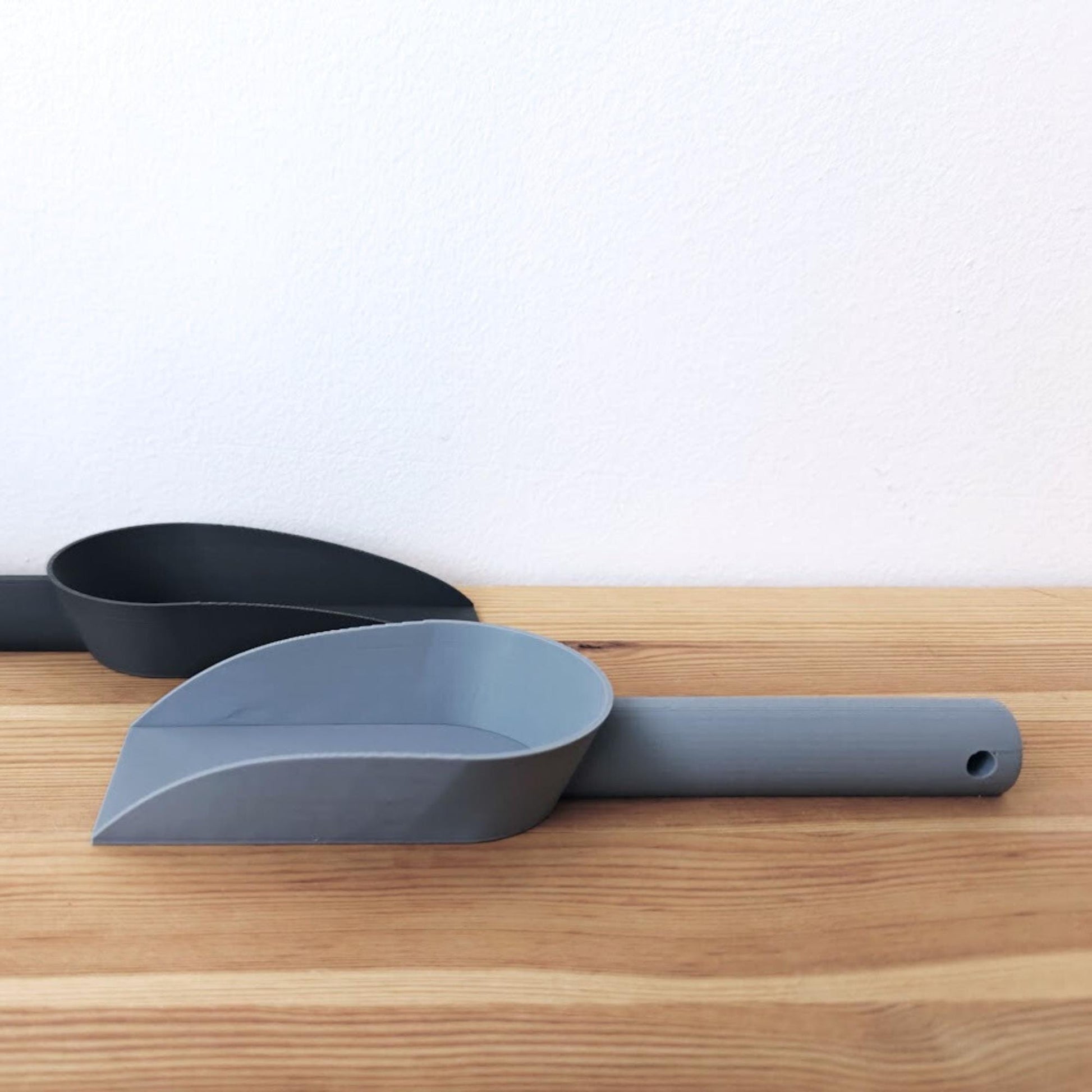 Gardening Shovel, Soil Scoop, Substrate Scoop, Repotting Tools, Garden Scoop, Trowel, Garden Tools in Two Sizes, 3D printed shovels,light gray and dark gray