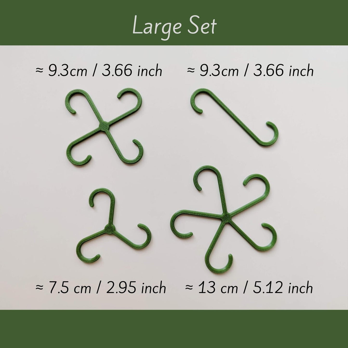 Stem hooks size guide - large