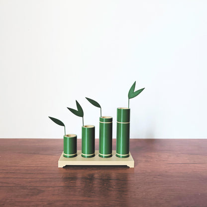Bamboo Propagation Stand, Hydroponic Test Tube Holder, Rooting Vase with Plastic Vials, Cuttings Grow Station, 3D printed organizer