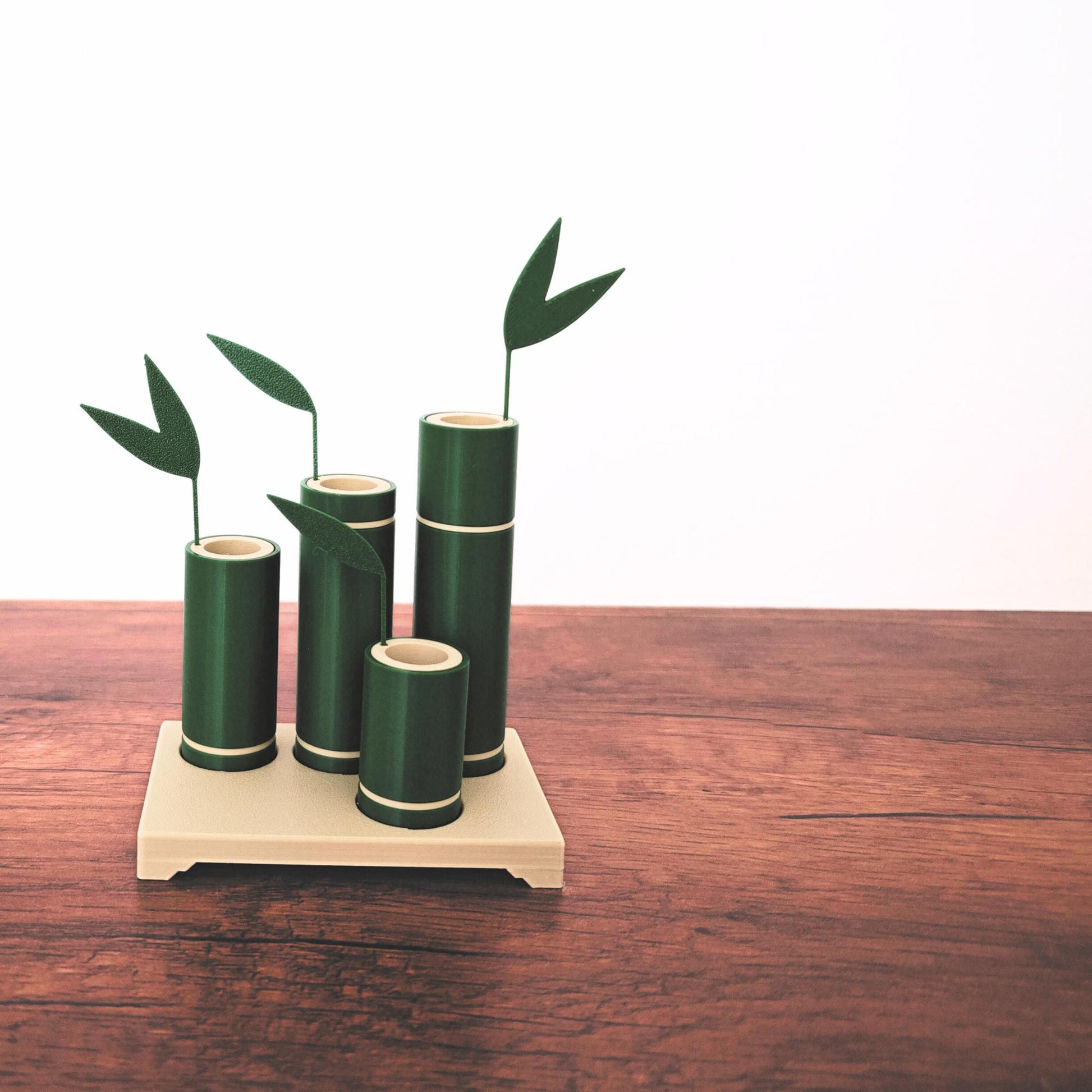 Bamboo Propagation Stand, Hydroponic Test Tube Holder, Rooting Vase with Plastic Vials, Cuttings Grow Station, 3D printed organizer