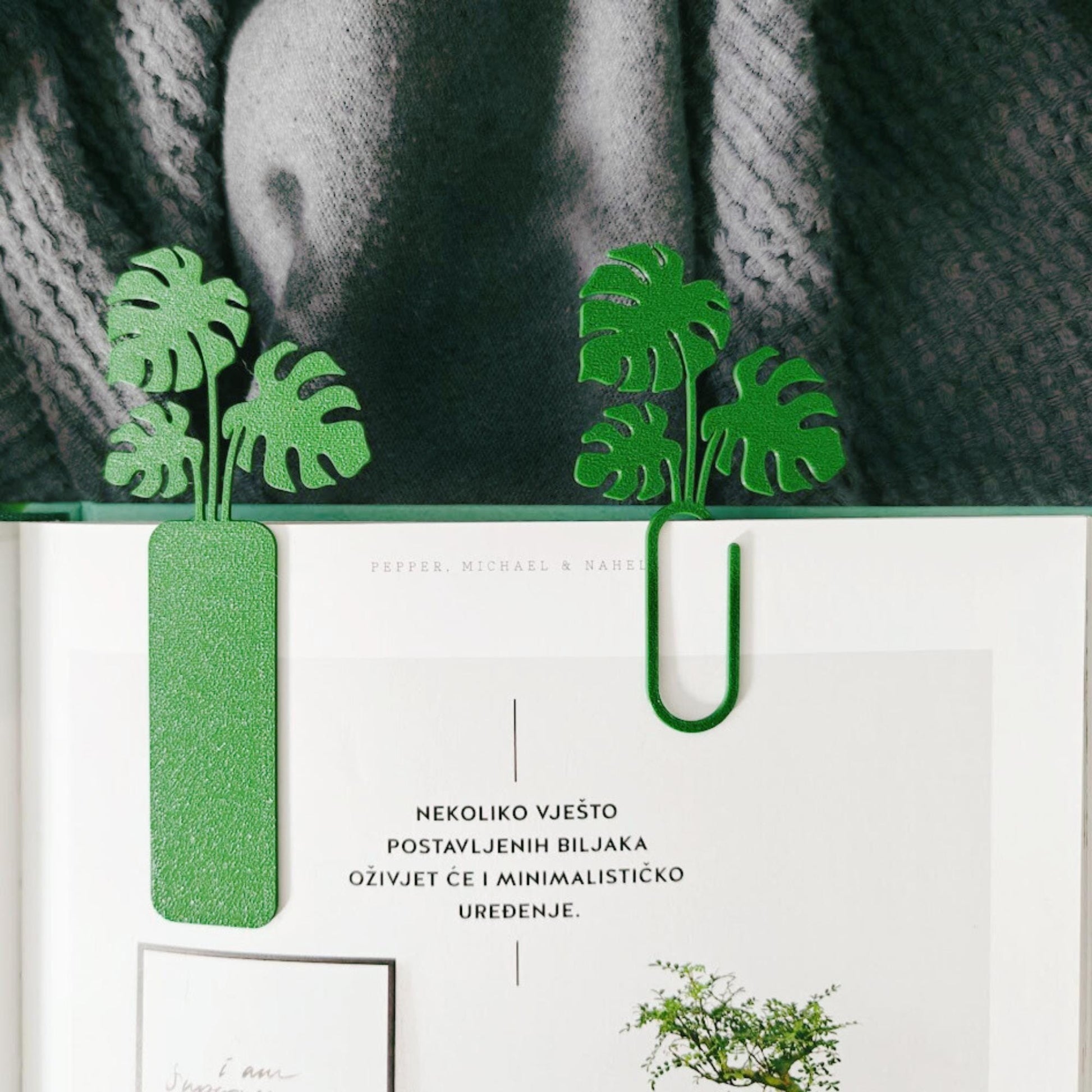 Monstera Leaf Bookmarks and Clips, Personalized Bookmark, Gift for Bookworms and Plant Lovers, 3d printed