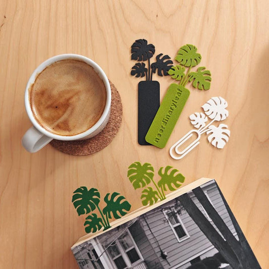 Monstera Leaf Bookmarks and Clips, Personalized Bookmark, Gift for Bookworms and Plant Lovers, 3d printed