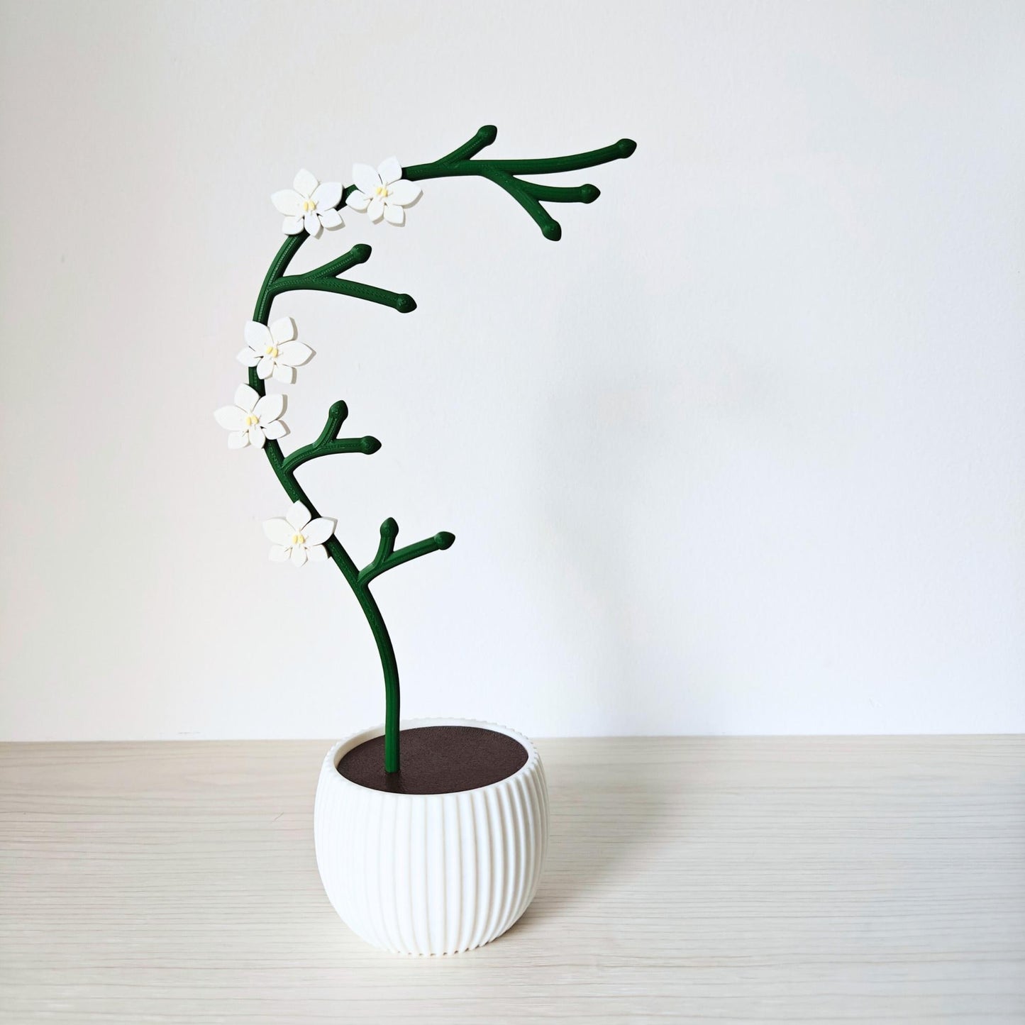 Orchid Jewelry Holder, Earring & Necklace Stand, Floral Jewelry Organizer with Storage Pot for Rings, Gift for Plant Lovers