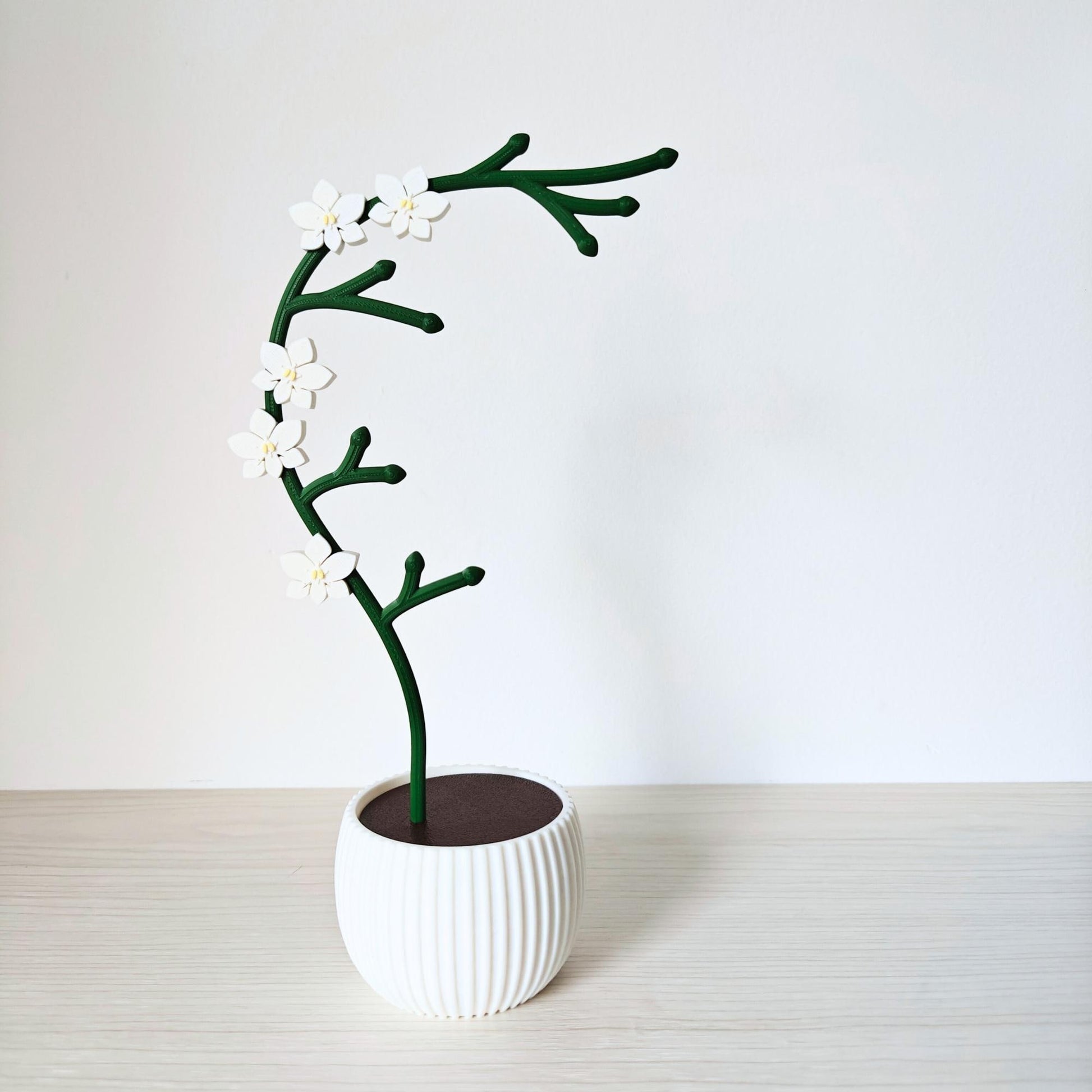 Orchid Jewelry Holder, Earring & Necklace Stand, Floral Jewelry Organizer with Storage Pot for Rings, Gift for Plant Lovers